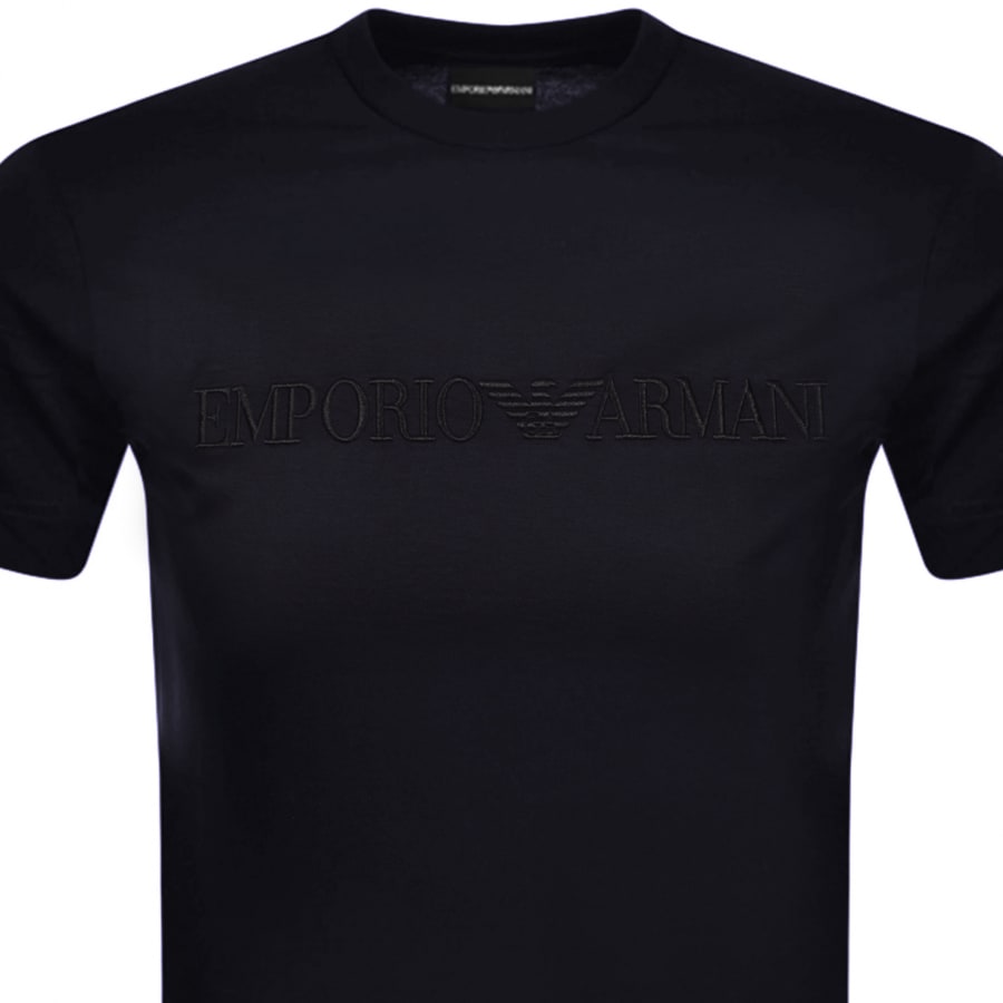 Alternative Image for ProductEmporio Armani Crew Neck Logo T Shirt Navy2